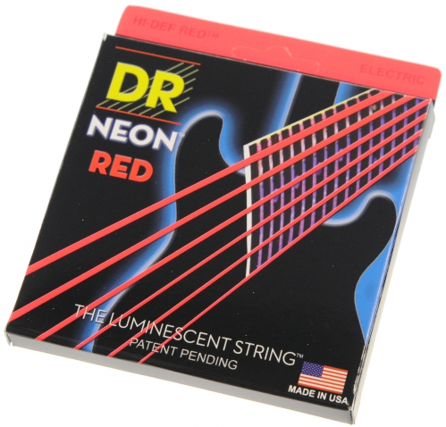 DR NRE 10 HiDef Red Neon Medium struny na elektrick gitaru