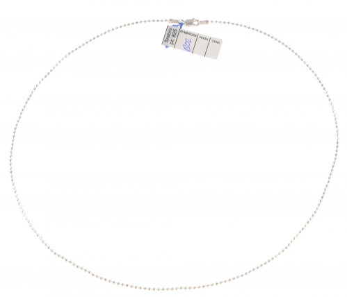Zebra Music necklace bead 45cm, silver, B002
