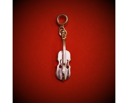 Zebra Music pendant violin, silver, B048
