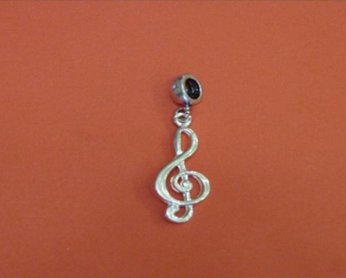 Zebra Music pendant treble clef, silver, B026