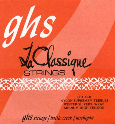 GHS La Classique struny pre klasick gitaru, Tie-On, Ground Trebles, Medium High Tension