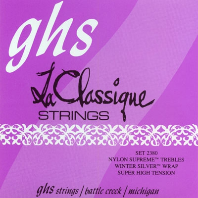 GHS La Classique struny pre klasick gitaru, Tie-On, High Tension