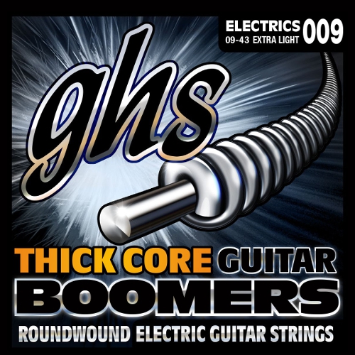 GHS Thick Core Guitar Boomers struny pre elektrick gitaru, Extra Light, .009-.043