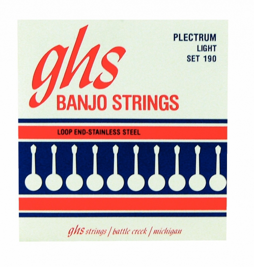 GHS Plectrum struny pre banjo, 4-str. Loop End, Light, .011-.026