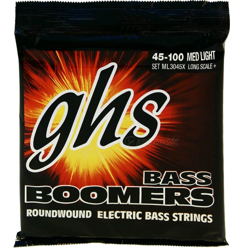 GHS Bass Boomers Struny pre basgitaru 4-str. Medium Light, .045-.100, Extra Long Scale
