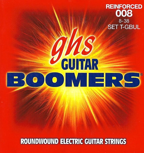 GHS Reinforced Guitar Boomers struny pre elektrick gitaru, Ultra Light, .008-.038