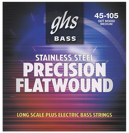 GHS Precision Flatwound struny pre basgitaru, 4-str. Medium, .045-.105