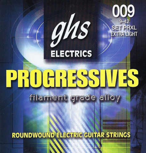GHS Progressives struny pre elektrick gitaru, Extra Light, .009-.042