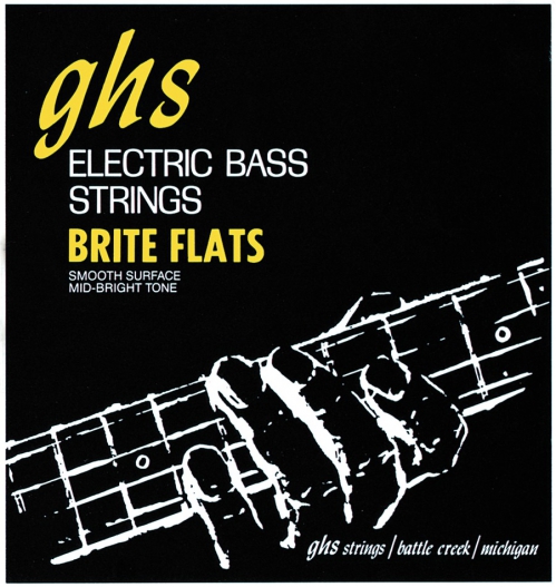 GHS Brite Flats struny pre basgitaru 4-str. Regular, .049-.108, Medium Scale