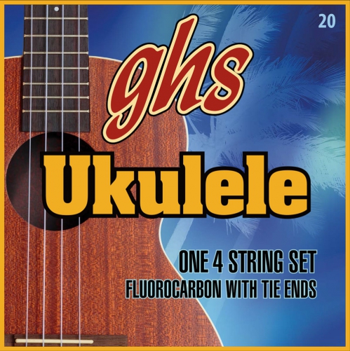 GHS Ukulele Fluorocarbon Tie Ends struny pre ukulele, Hawaiian D-Tuning