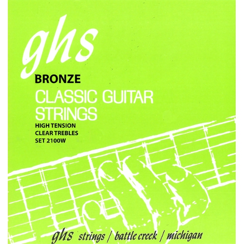 GHS Silver Alloy struny pre klasick gitaru, Tie-On, Phosphor Bronze Basses, High Tension