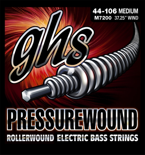 GHS Pressurewound struny pre basgitaru, 4-str. Medium, .044-.106