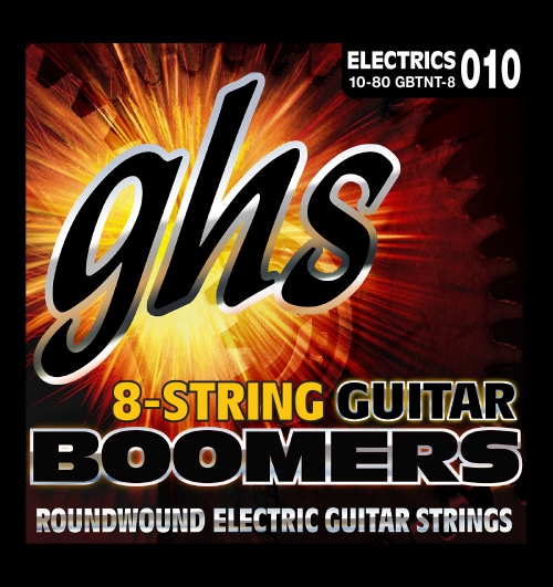 GHS Guitar Boomers struny pre elektrick gitaru, 8-str. Thin and Thick, .010 / 080