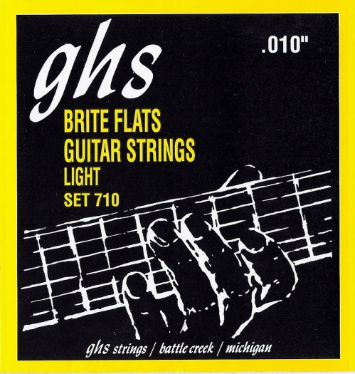 GHS Brite Flats struny pre elektrick gitaru, Light, .010-.046
