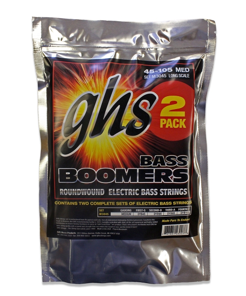 GHS Bass Boomers struny pre basgitaru 4-str. Medium, .045-.105, 2-Pack