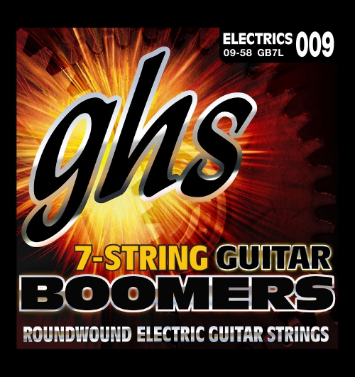 GHS Guitar Boomers struny pre elektrick gitaru, 7-str. Light, .009-.058