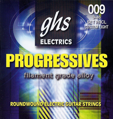 GHS Progressives struny pre elektrick gitaru, Custom Light, .009-.046