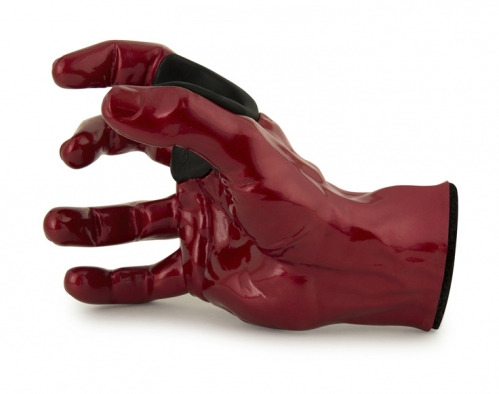 GuitarGrip Male Hand, Red Metallic gitarov driak na stenu, prav