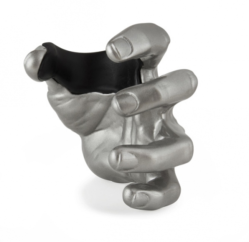 GuitarGrip Male Hand, Silver Metallic gitarov driak na stenu, av