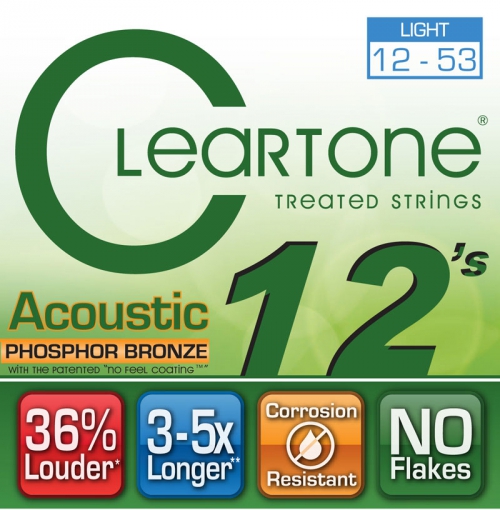 Cleartone struny pre akustick gitaru, 12-53 phosphor bronze