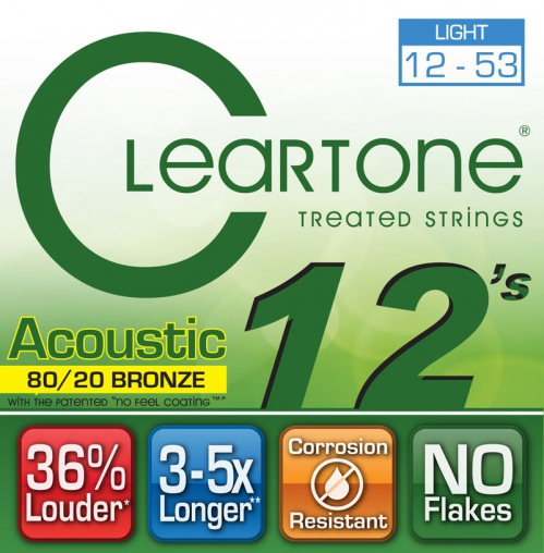 Cleartone struny pre akustick gitaru, 12-53 bronze 