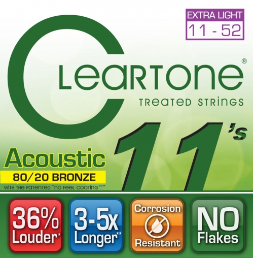 Cleartone struny pre akustick gitaru 11-52 bronze