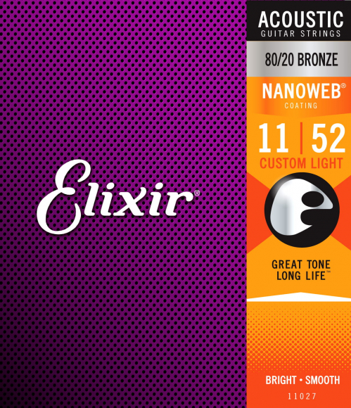 Elixir 11027 NW Custom Light 80/20 Bronze struny na akustick gitaru