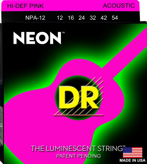 DR NPA-12 NEON Hi-Def Pink Set .012-.054