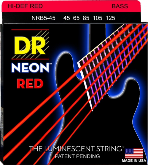 DR NRB5-45 NEON Hi-Def Red Set .045-.125