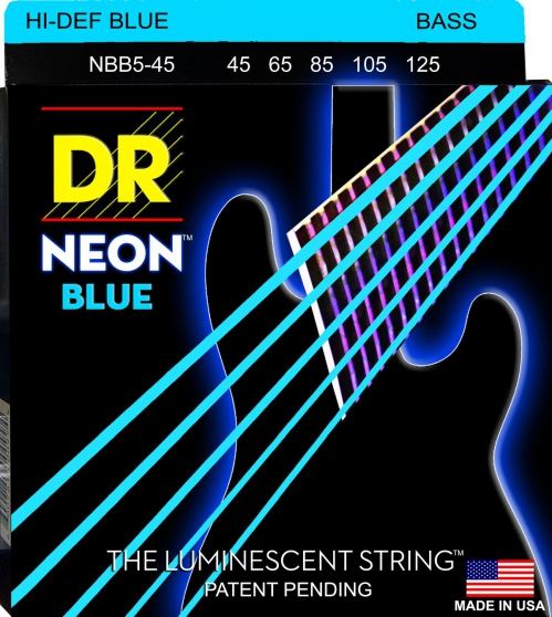 DR NBB5-45 NEON Hi-Def Blue Set .045-.125