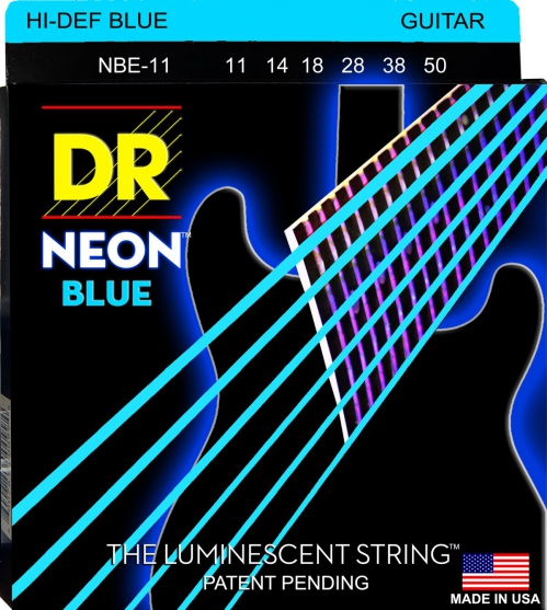 DR NBE-11 NEON Hi-Def Blue Set .011-.050
