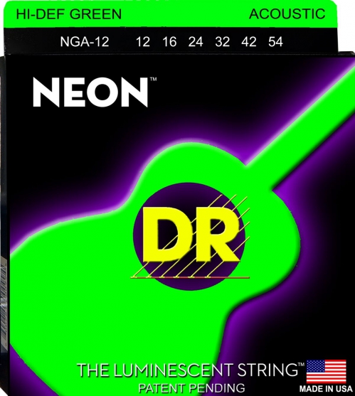 DR NGA-12 NEON Hi-Def Green Set .012-.054
