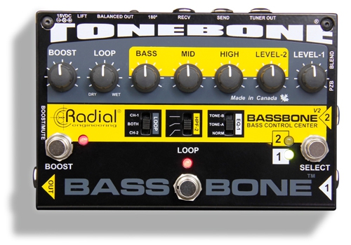 Radial Bassbone-V2 Tonebone Bassbone V2 Instrument Preamp 2 Channel