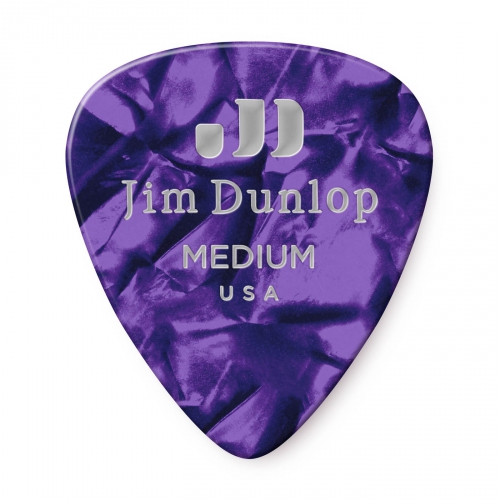 Dunlop Genuine Celluloid Classic Picks, Player′s Pack, purple, medium