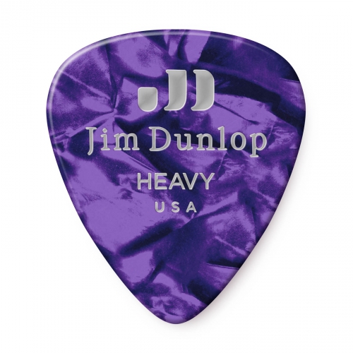 Dunlop Genuine Celluloid Classic Picks, Player′s Pack, purple, heavy