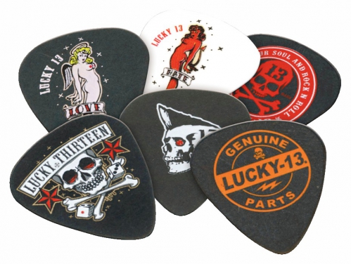 Dunlop Lucky 13 Series II Picks, Player′s Pack, assorted 0.73 mm