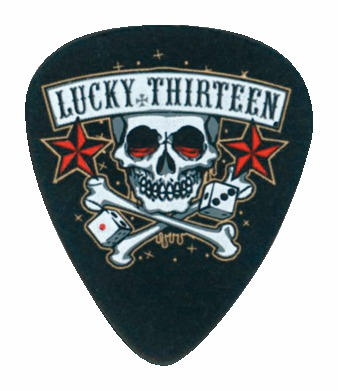 Dunlop Lucky 13 Series II Picks, Skull Dice, 0.60 mm