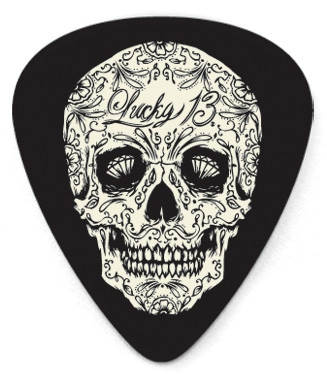 Dunlop Lucky 13 Series III Picks, motive #14 DeadWood, black, 0.60 mm