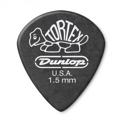 Dunlop Tortex Pitch Black Jazz Picks, Player′s Pack, 1.50 mm