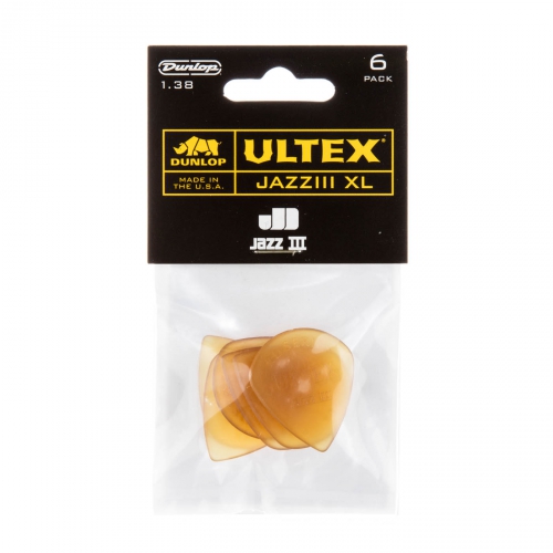 Dunlop Ultex Jazz III XL Picks, Player′s Pack, 1.38 mm