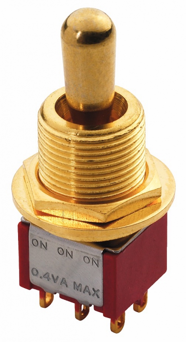 Mec Maxi Toggle switch Gold ON