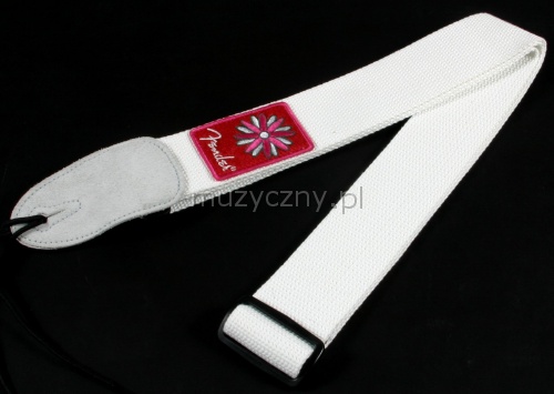 Fender Flower White Patchworks gitarový popruh Fender Flower White Patchworks gitarový popruh