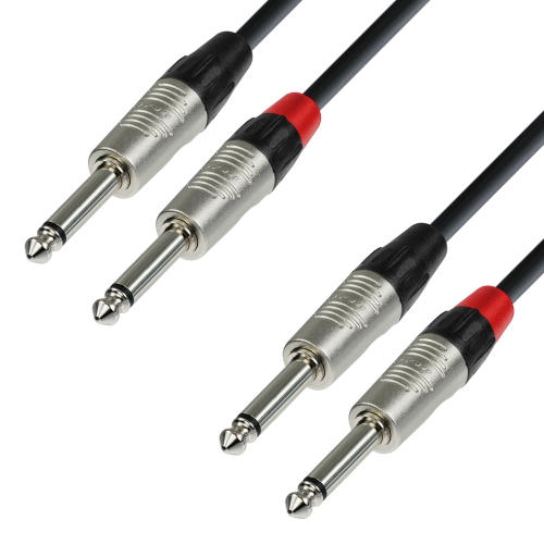 Adam Hall Cables K4 TPP 0090 Audio kbel 2 x Jack Mono 6,3 mm - 2 x Jack mono 6,3 mm, 0,9 m