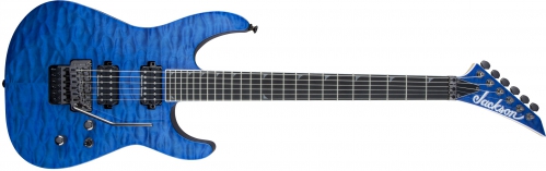 Jackson Pro Series Soloist Sl2q Mah, Ebony Fingerboard, Transparent Blue