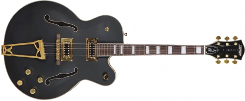 Gretsch G5191bk Tim Armstrong Signature Electromatic Hollow Body, Gold Hardware, Flat Black