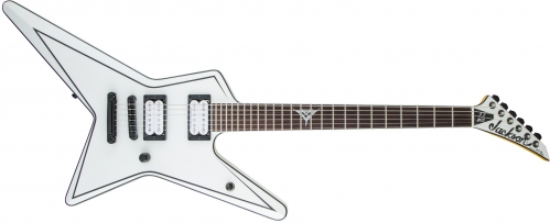Jackson Usa Signature Gus G. Star, Rosewood Fingerboard, Satin White With Black Pinstripes