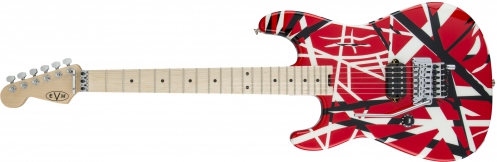 Fender Striped Series Lh R/B/W, Maple Fingerboard, Red, Black And White Stripes