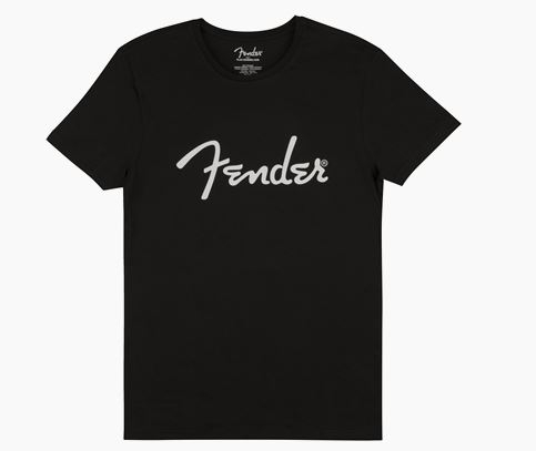 Fender Spaghetti Logo Men′s Tee, Black, Large