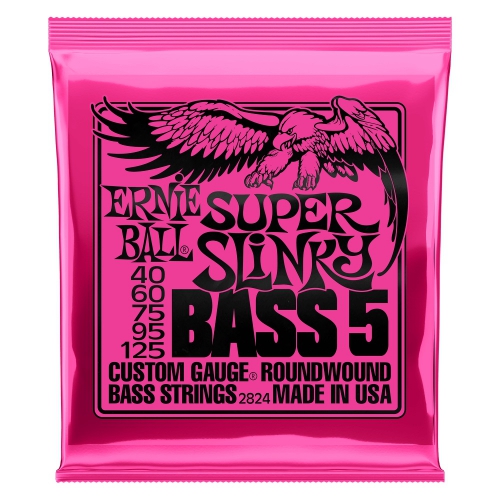 Ernie Ball 2824 NC 5′s Super Slinky Bass struny na basov gitaru