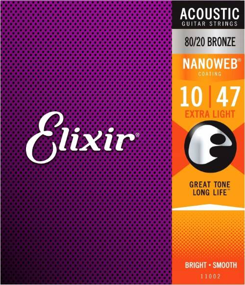 Elixir 11002 Extra Light 80/20 Bronze struny na akustick gitaru